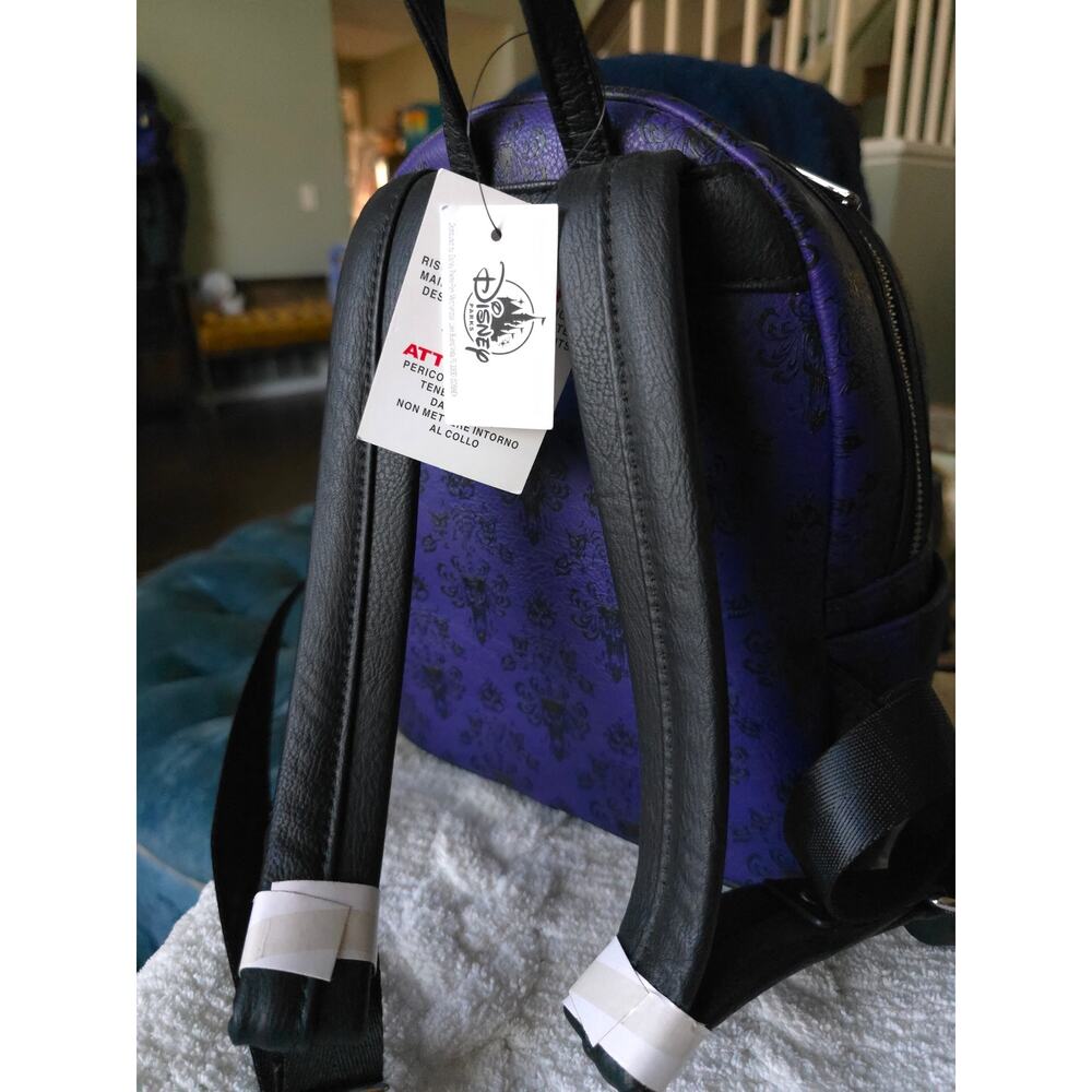 NWT Loungefly Disney Haunted Mansion Purple Wallpaper Backpack - Picture 5 of 6
